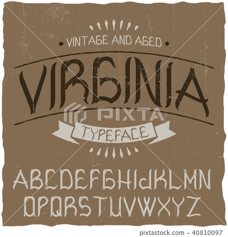 Vintage label typeface 40810097