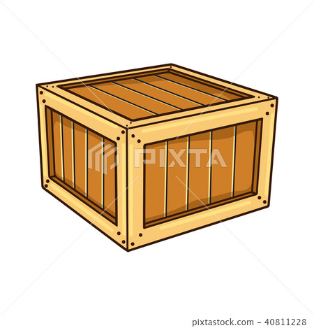 wood box isolated illustration on white background wood box isolated illustration on white background 40811228