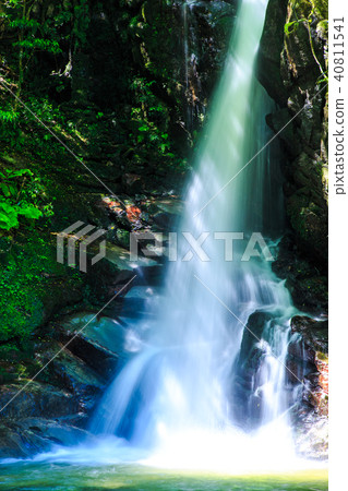 Fresh green Karan waterfall [Sagara Ward, Fukuoka City, Fukuoka Prefecture] 40811541