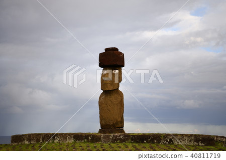 Moai復活節島Ah Coterich Moai眼睛 40811719