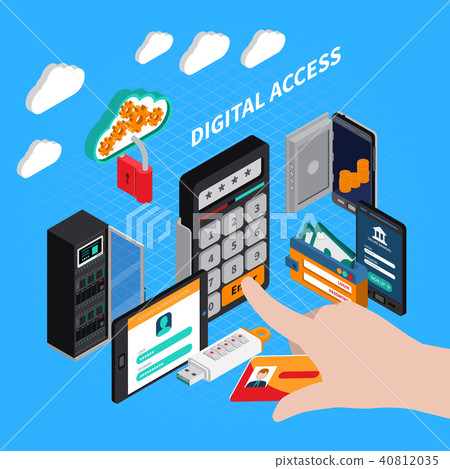 Digital Access Isometric Composition 40812035