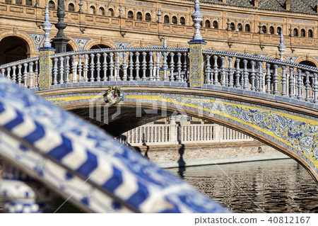 Seville Plaza de Espana close up Seville Plaza de Espana close up 40812167