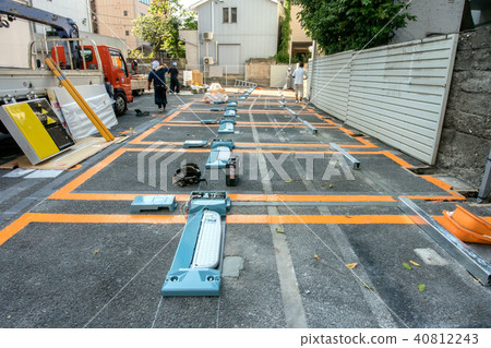 Coin parking construction work 40812243