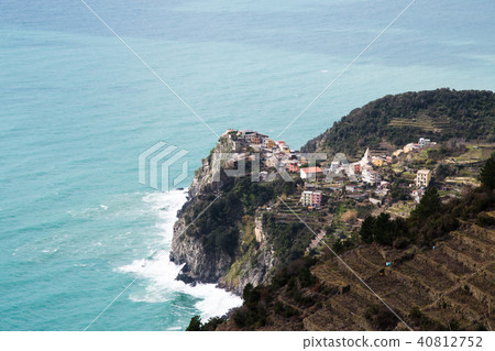 Vineyards of Cinque Terre and Cornioria village - five villages on the steep Ligurian coast (Liguria, Italy) Vineyards of Cinque Terre and Cornioria village - five villages on the steep Ligurian coast (Liguria, Italy) 40812752
