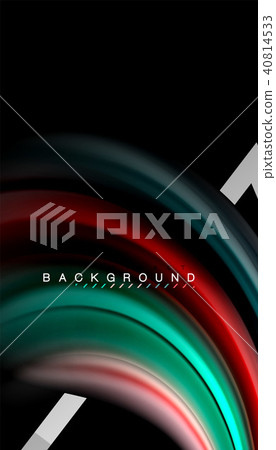 Liquid fluid colors holographic design with metallic style line shape Liquid fluid colors holographic design with metallic style line shape 40814533