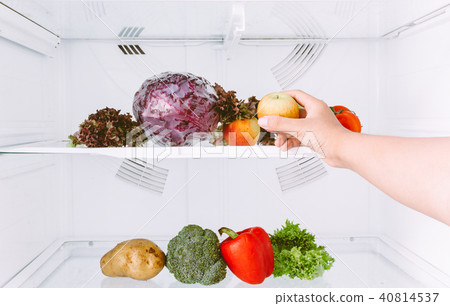 Refrigerator of healthy fruits and vegetables Refrigerator of healthy fruits and vegetables 40814537