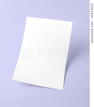White blank paper template with purple background 40815633