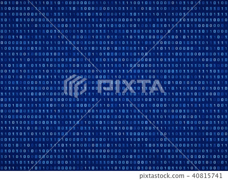 Digital binary code background. 3d render 40815741