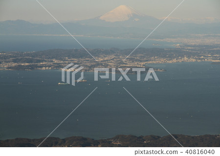從博索半島觀看從山半島和富士山 40816040