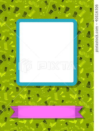 Retro frame for picture with banner for text 40816306