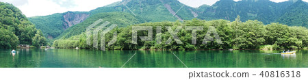 Landscape of quiet Taisho pond (panoramic photo) Landscape of quiet Taisho pond (panoramic photo) 40816318