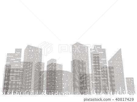 Vector illustration bill office business dot silhouette monochrome 40817429