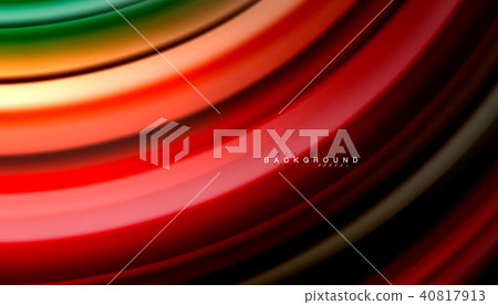 Abstract wave lines fluid rainbow style color stripes on black background Abstract wave lines fluid rainbow style color stripes on black background 40817913