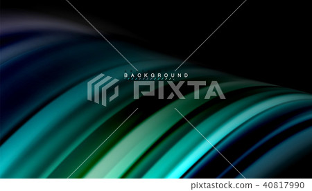 Fluid mixing colors, vector wave abstract background 40817990