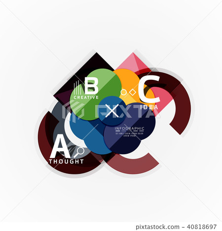 Abstract geometric option infographic banners, a b c steps process Abstract geometric option infographic banners, a b c steps process 40818697