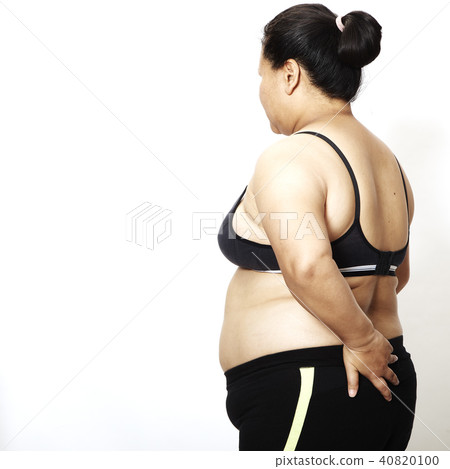 Asian fat Woman measuring 40820100