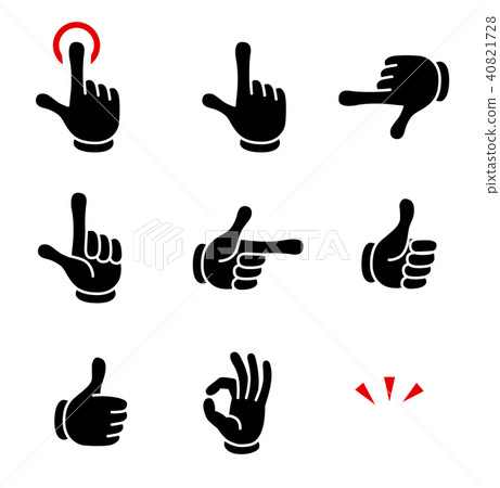卡通風格手勢手勢標誌插畫素材 卡通風格手勢手勢標誌插畫素材 40821728