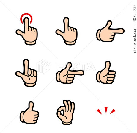 Illustration material | Hand-style icon 40821732