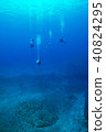 藍色的大海和潛水員 40824295