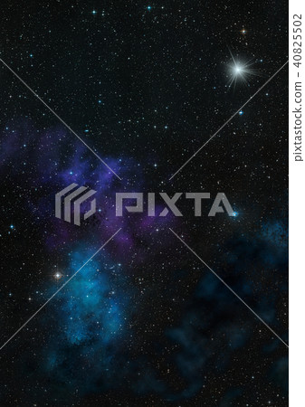 Star field in space and a nebulae. 3D rendering Star field in space and a nebulae. 3D rendering 40825502