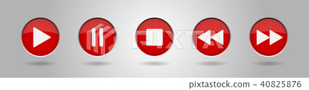 red music control buttons set red music control buttons set 40825876