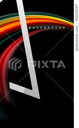 Liquid fluid colors holographic design with metallic style line shape Liquid fluid colors holographic design with metallic style line shape 40826047