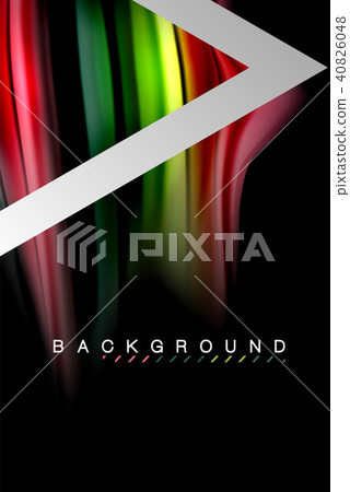 Liquid fluid colors holographic design with metallic style line shape Liquid fluid colors holographic design with metallic style line shape 40826048