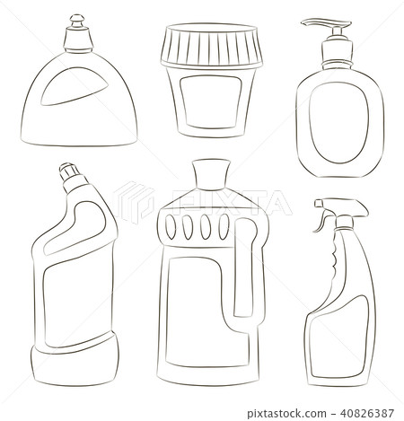 Detergent bottles collection Detergent bottles collection 40826387