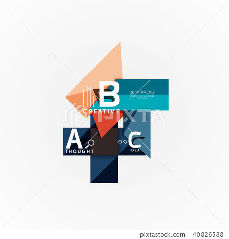 Abstract geometric option infographic banners, a b c steps process Abstract geometric option infographic banners, a b c steps process 40826588