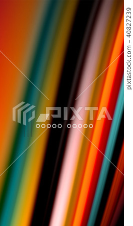 Fluid rainbow colors on black background, vector wave lines and swirls Fluid rainbow colors on black background, vector wave lines and swirls 40827239