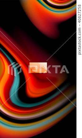Fluid rainbow colors on black background, vector wave lines and swirls Fluid rainbow colors on black background, vector wave lines and swirls 40827258