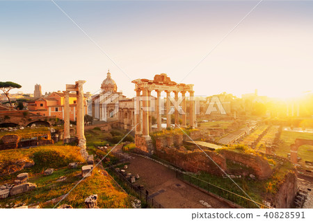 Forum - Roman ruins in Rome, Italy 40828591