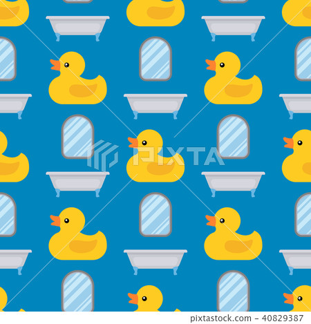 Bath equipment shower cabin bowl clean bathroom flat style illustration hygiene design seamless Bath equipment shower cabin bowl clean bathroom flat style illustration hygiene design seamless 40829387