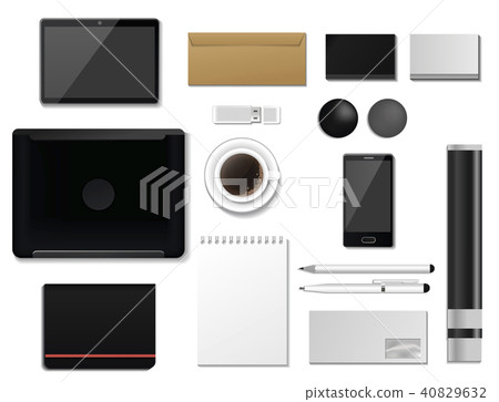 Corporate identity mock-up vector premium template set business office stationery realistic 3d Corporate identity mock-up vector premium template set business office stationery realistic 3d 40829632