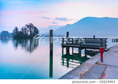 Annecy lake and Alps mountains, France 40829963