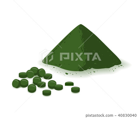 Spirulina, chlorophyll, or chlorella vector Spirulina, chlorophyll, or chlorella vector 40830040