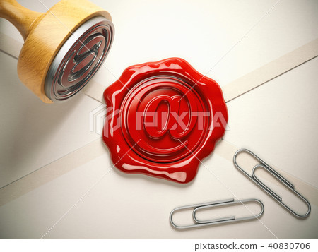 E-mail sign sealing wax stamp 40830706