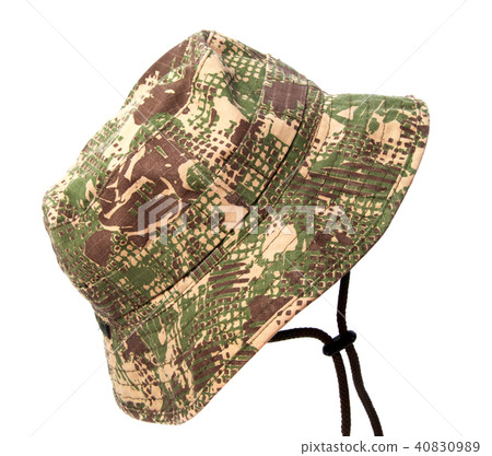 Army camouflaged cap, isolated on white background 40830989