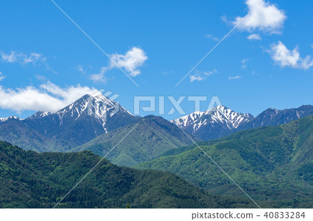 長野縣剩下的雪Azumino的Kannengaku 40833284