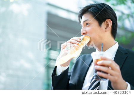 商人麵包休息繁忙 40833304