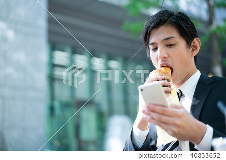 商人麵包休息繁忙 40833652