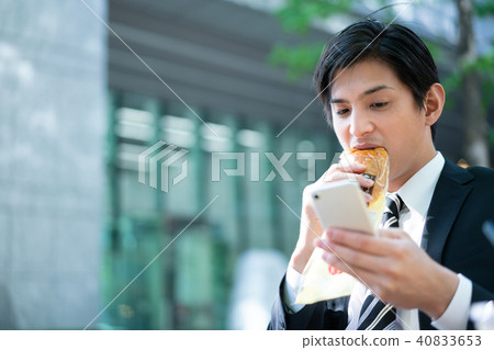 商人麵包休息繁忙 40833653