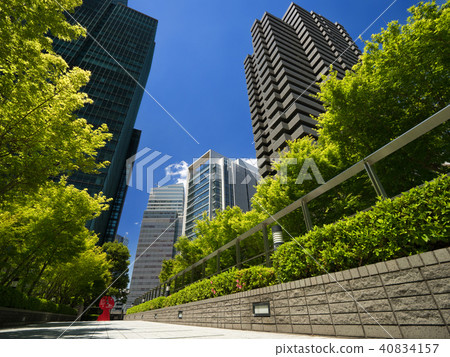 Fresh Green Roppongi Izumi Garden Stock Photo