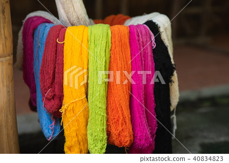 colorful yarn background, thailand style colorful yarn background, thailand style 40834823