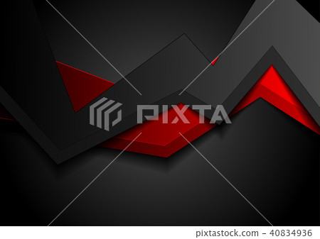 Black red abstract 3d geometric background - Stock Illustration ...