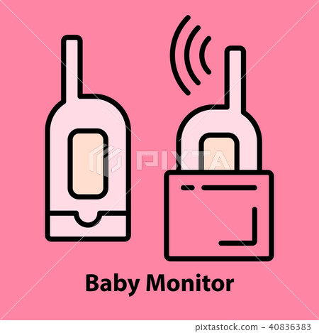 Baby Monitor on pink Baby Monitor on pink 40836383