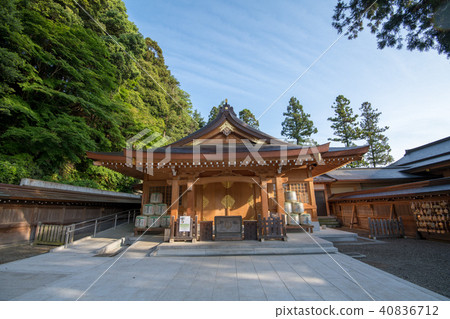 新鮮的綠色埼玉縣日高市的綠葉神社大廳 新鮮的綠色埼玉縣日高市的綠葉神社大廳 40836712