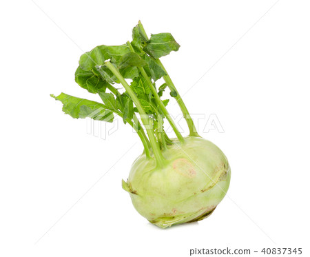 single fresh kohlrabi isolated on white background single fresh kohlrabi isolated on white background 40837345