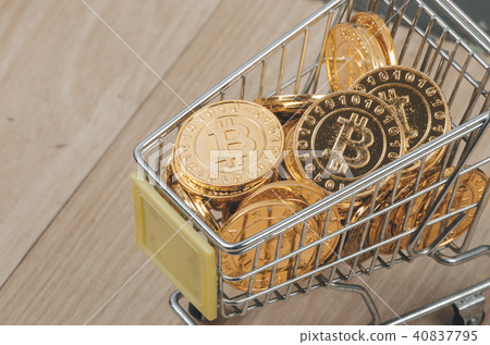 huge stack physical version of golden Bitcoin 40837795