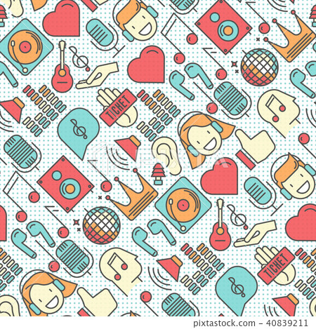 Music festival seamless pattern Music festival seamless pattern 40839211
